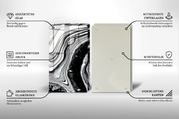 Herdabdeckung Tintenabstraktion