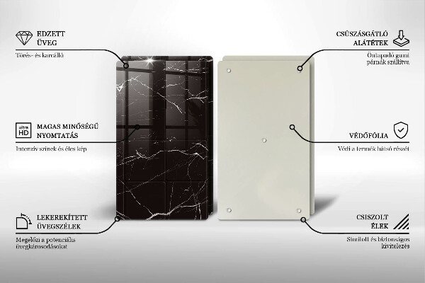 Herdabdeckung Marmorfliesen