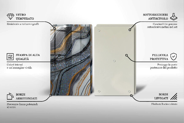 Herdabdeckung Rock mit Gold