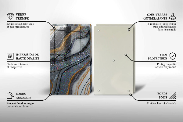 Herdabdeckung Rock mit Gold