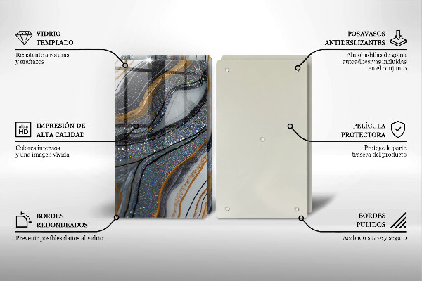 Herdabdeckung Rock mit Gold