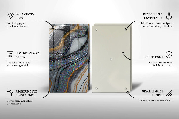 Herdabdeckung Rock mit Gold