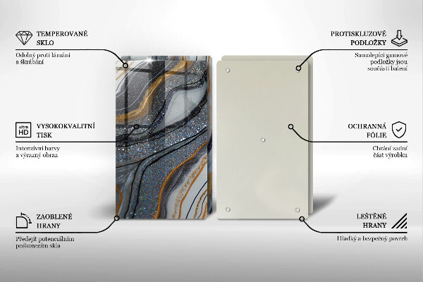 Herdabdeckung Rock mit Gold