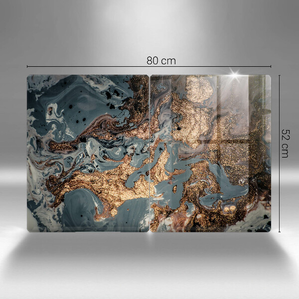 Herdabdeckung Goldene Felsstruktur