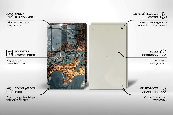 Herdabdeckung Goldene Felsstruktur