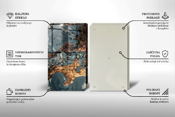 Herdabdeckung Goldene Felsstruktur