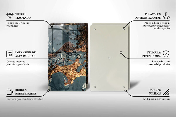 Herdabdeckung Goldene Felsstruktur