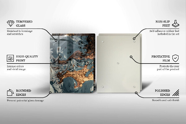 Herdabdeckung Goldene Felsstruktur