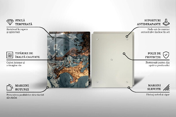 Herdabdeckung Goldene Felsstruktur