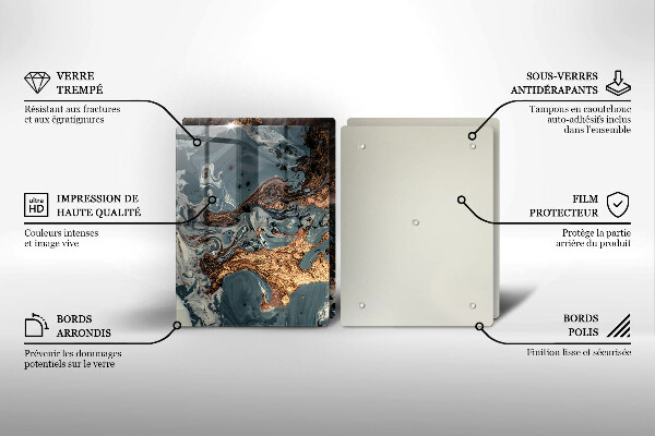 Herdabdeckung Goldene Felsstruktur