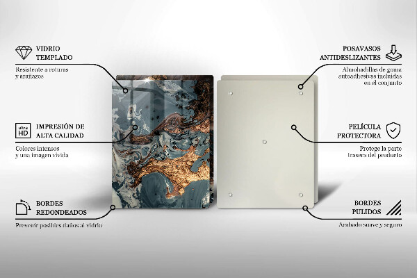 Herdabdeckung Goldene Felsstruktur