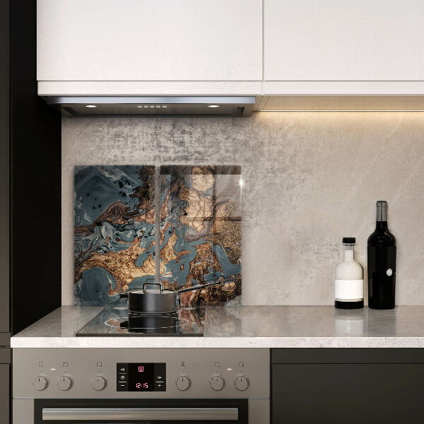 Herdabdeckung Goldene Felsstruktur