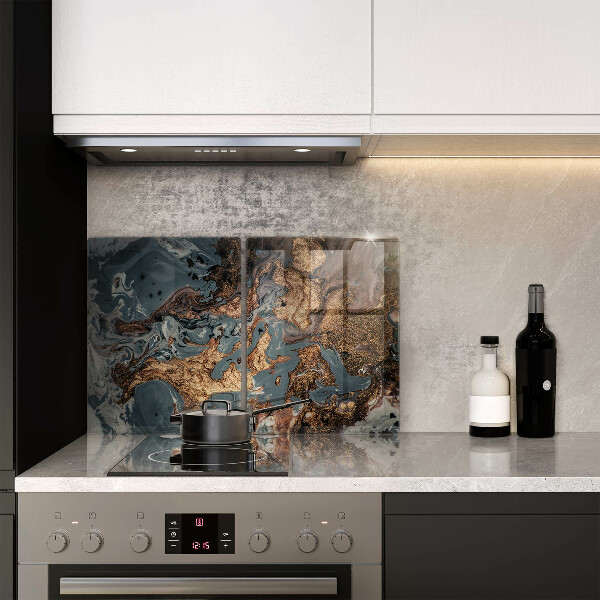 Herdabdeckung Goldene Felsstruktur