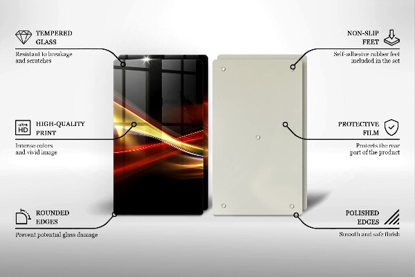 Herdabdeckung Abstrakter Rauch und Licht