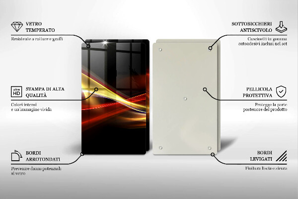 Herdabdeckung Abstrakter Rauch und Licht