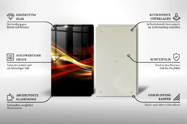 Herdabdeckung Abstrakter Rauch und Licht