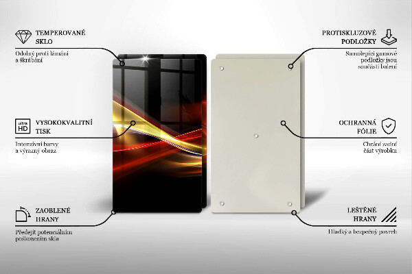 Herdabdeckung Abstrakter Rauch und Licht