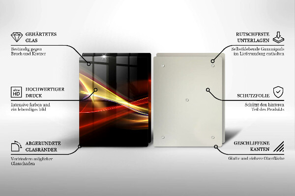 Herdabdeckung Abstrakter Rauch und Licht