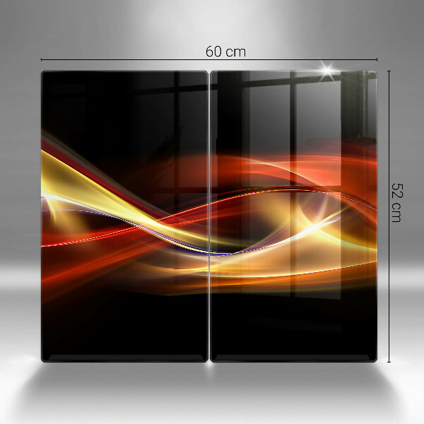 Herdabdeckung Abstrakter Rauch und Licht