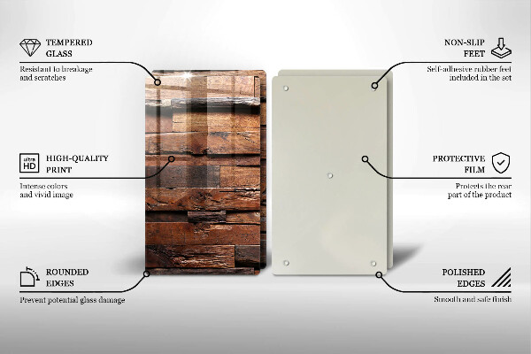 Herdabdeckung Dekorative Holzbretter