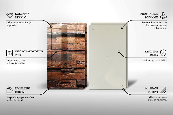 Herdabdeckung Dekorative Holzbretter