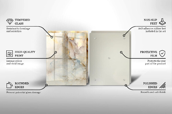 Herdabdeckung Marmorstruktur mit Gold