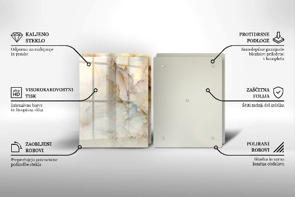 Herdabdeckung Marmorstruktur mit Gold