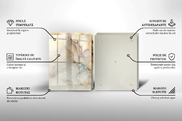 Herdabdeckung Marmorstruktur mit Gold