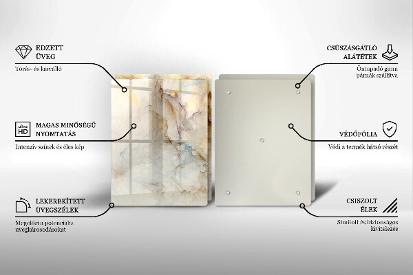 Herdabdeckung Marmorstruktur mit Gold