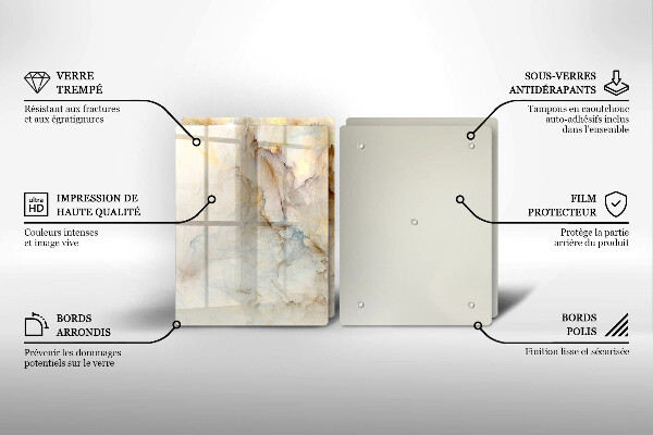 Herdabdeckung Marmorstruktur mit Gold
