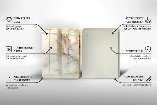 Herdabdeckung Marmorstruktur mit Gold