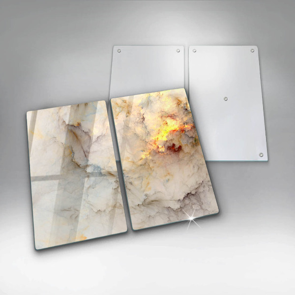 Herdabdeckung Marmorstruktur mit Gold