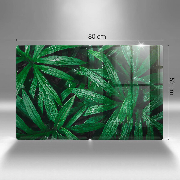 Herdabdeckung Pflanzenblätter