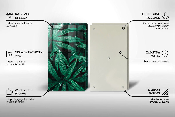 Herdabdeckung Pflanzenblätter