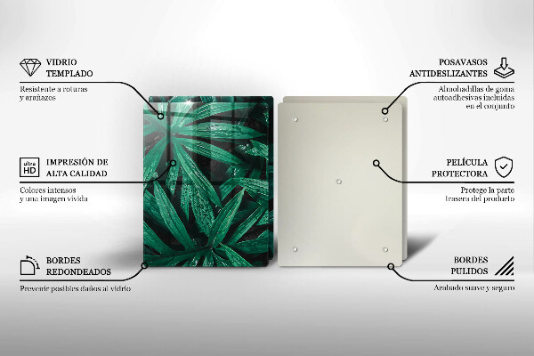 Herdabdeckung Pflanzenblätter