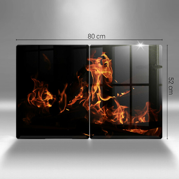 Herdabdeckung Zünde eine lebendige Flamme an