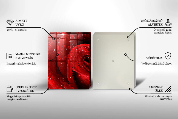 Herdabdeckung Rosenblütenblätter