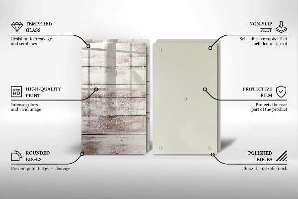 Herdabdeckung Alte Holzbretter