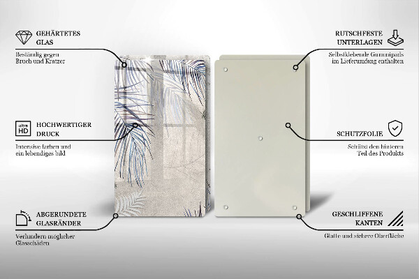 Herdabdeckung Subtile Blätter