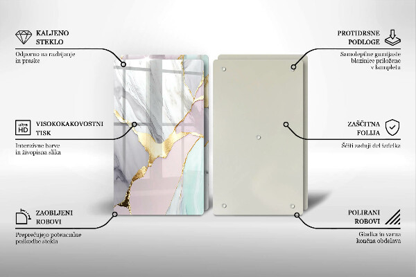 Herdabdeckung Pastellmarmor