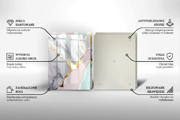 Herdabdeckung Pastellmarmor