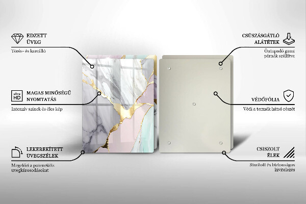 Herdabdeckung Pastellmarmor