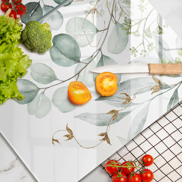 Herdabdeckung Bemalte Pflanzen