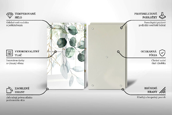 Herdabdeckung Bemalte Pflanzen