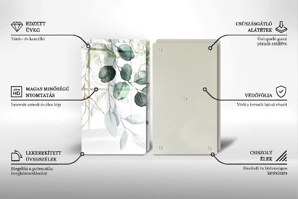 Herdabdeckung Bemalte Pflanzen