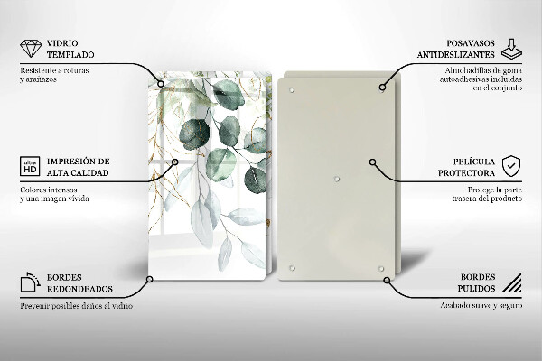 Herdabdeckung Bemalte Pflanzen