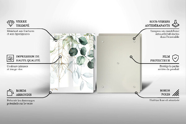 Herdabdeckung Bemalte Pflanzen