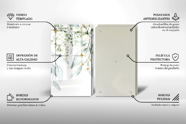 Herdabdeckung Aquarellpflanzen