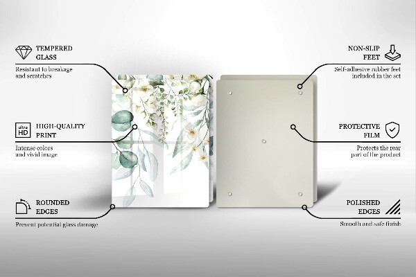 Herdabdeckung Aquarellpflanzen