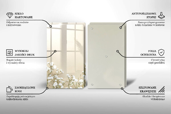 Herdabdeckung Gips-Boho-Blumen